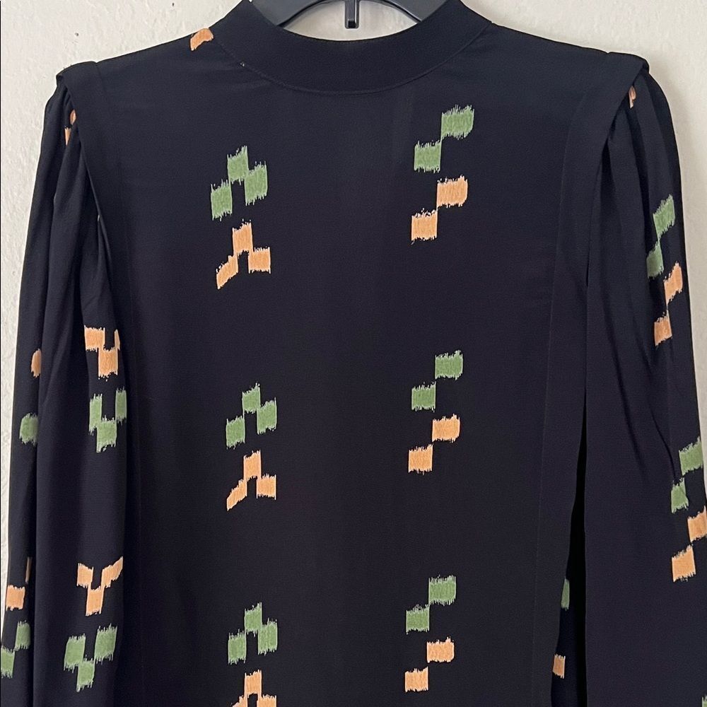 NWT Rachel Pally Rayon Silvia Top Black Long Sleeves in Size M - Picture 5 of 16